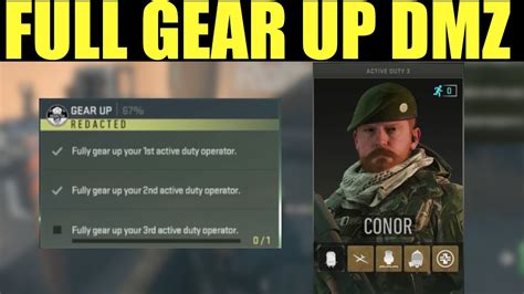 fully gear up 1st active duty operator Fully gear up your 1st active duty operator; Fully gear up your 2nd active duty operator; Fully gear up your 3rd active duty operator; Rewards: Skeleton Key - Used +15